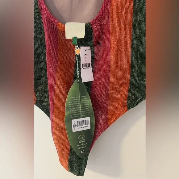 NWT FARM Rio Taylor Swift Anti Hero Swimsuit Size Medium New With Tags Shimmer - Picture 10 of 11